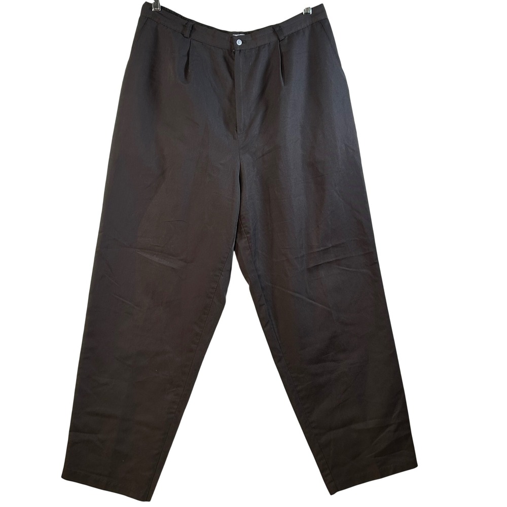 Briggs New York Womens Pleated Front‎ Casual Pants Dark Brown Size